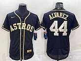 Men's Houston Astros #44 Yordan Alvarez Black Gold Flex Base Stitched Jersey,baseball caps,new era cap wholesale,wholesale hats